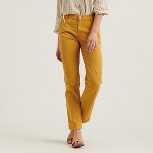 Lucky Brand Yellow Cargo Pant Straight Leg Pant